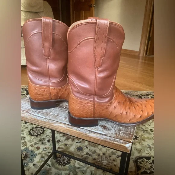 Tecovas Mens The Duke Ostrich Boots Size 8D